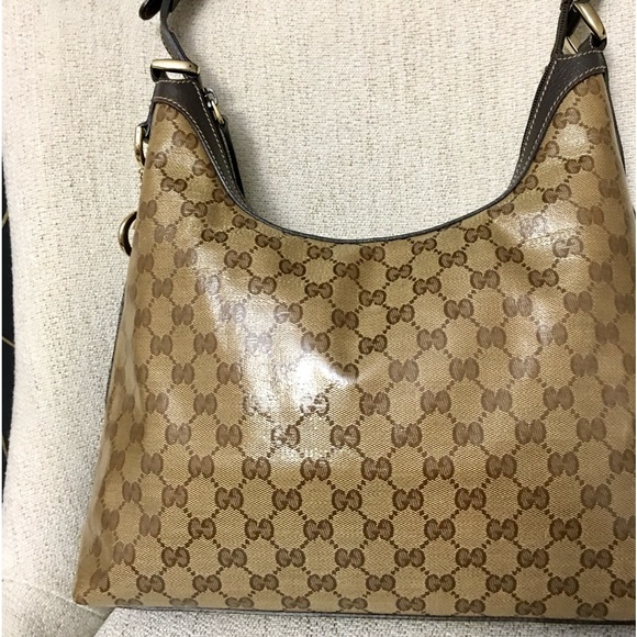Authentic Gucci hobo bag brown monogram coated canvas - Picture 3 of 15